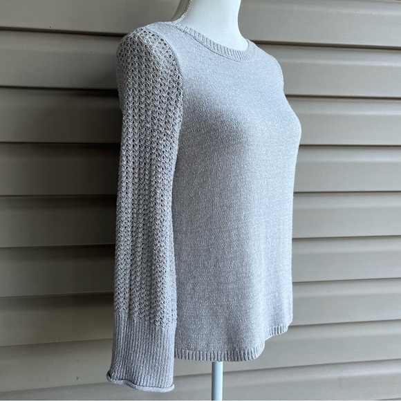 •LOFT• Creamy Taupe Mixed-Stitch Sweater - Size Small - Picture 4 of 7